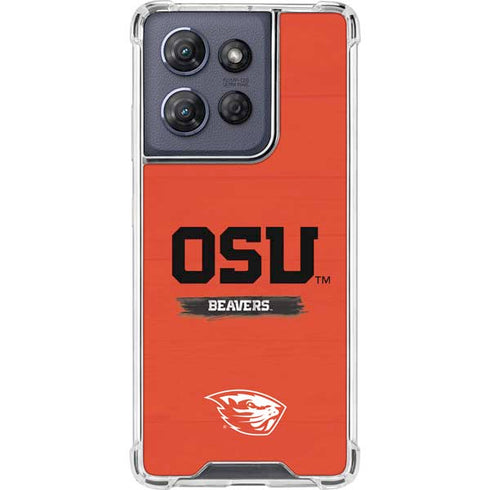 Oregon State University Texture Moto G Play 5G (2025) Clear Case